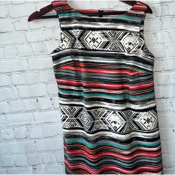 AB Studio Multicolor striped sleeveless dress size 6 - Picture 6 of 10